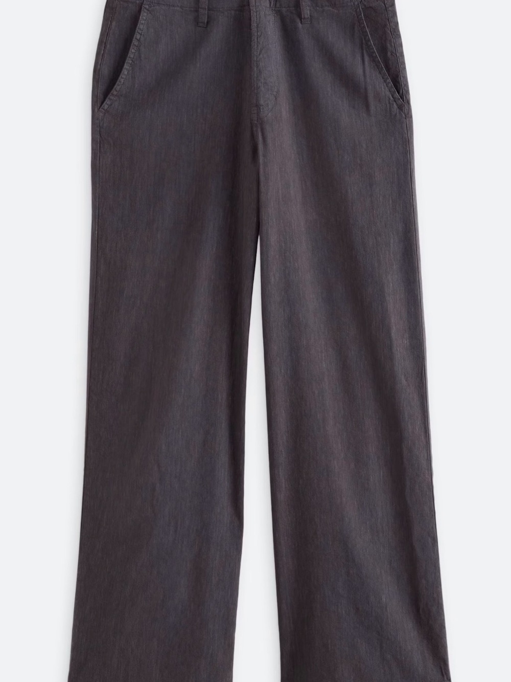 Kut from the Kloth Meg High Rise Wide Leg Charcoal Grey Linen Pants Women’s 4